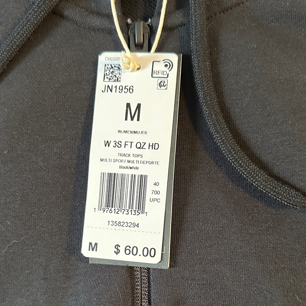 NWT women’s adidas cropped hoodie quarter zip - Picture 4 of 6
